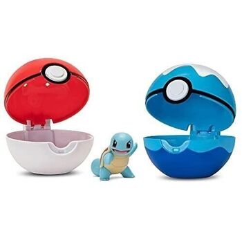 Bandai - Pokémon - Ceinture Clip 'N' Go - 1 ceinture, 1 Poké Ball, 1 Scuba Ball et 1 figurine 5 cm Carapuce (Squirtle) - accessoire pour se déguiser en Dresseur Pokémon - Réf : JW0231 3