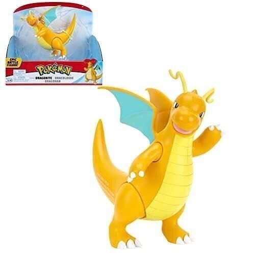 Bandai - Pokémon - Figurine Légendaire Epic Battle - Dracolosse (Dragonite) - Figurine articulée géante de 30 cm - Pokémon dragon orange et jaune - Réf : WT97696