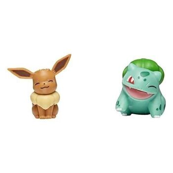 Bandai - Pokémon - Pack de 2 figurines Battle - Bulbizarre (Bulbasaur) & Evoli (Eevee) - Figurines 5 cm à collectionner - Réf : WT97886 3