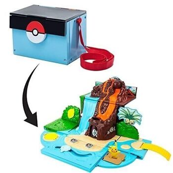 Bandai - Pokémon - Sac bandoulière du dresseur - Univers de Jeu le monde Pokémon à fonctions - accessoire qui se transforme en univers Pokémon - Réf : JW2366 1