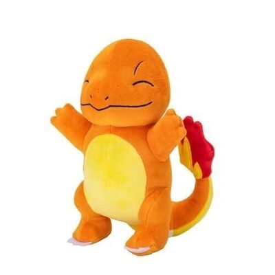 Bandai - Pokémon - Peluche Salamèche (Charmander) - Peluche 20 cm Toute Douce - Réf : JW2695