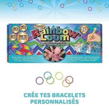 Bandai - Rainbow Loom Original – Fabrication de Bracelets - Métier à Tisser avec 600 élastiques - ‎Réf : CD00001 2