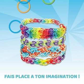 Bandai - Rainbow Loom Original – Fabrication de Bracelets - Métier à Tisser avec 600 élastiques - ‎Réf : CD00001 3