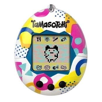 Bandai -  Tamagotchi - Tamagotchi Original - Modèle Style Memphis -L'Animal de compagnie virtuel avec écran Couleur, 3 Boutons et jeux - Réf : 42957 2