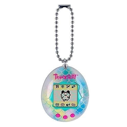 Bandai - Tamagotchi - Tamagotchi original - Modèle Mermaid - Animal de compagnie virtuel avec écran, 3 boutons et jeux - Réf : 42928