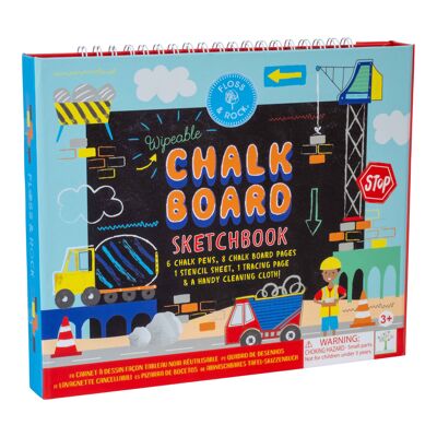 Construction Chalkboard Sketchbook