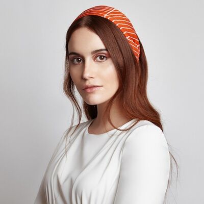Peach Ombre - Orange silk scarf