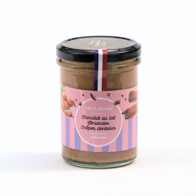 Milk chocolate, almond and lace crepes spread (220g jar)