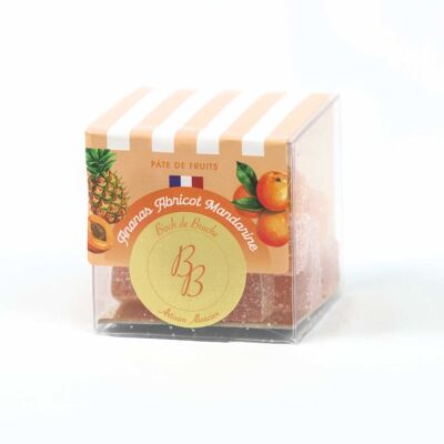 Mezcla de pasta de frutas (100% fruta) Piña, Albaricoque y Mandarina (Caja de 180 g)