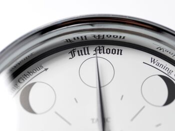 Horloge de phase de lune faite à la main en chrome avec cadran blanc 4