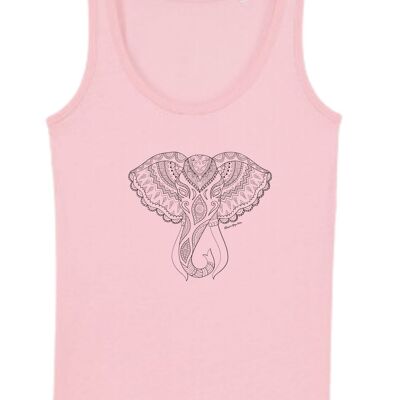 Top Yoga Elefante Algodón Rosa