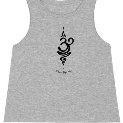 Grey Sanskrit Breathe Yoga Vest Top