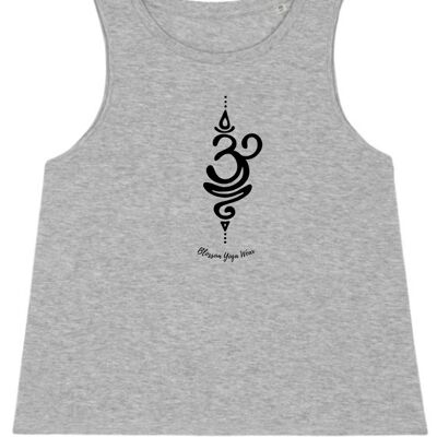 Débardeur gris sanskrit Breathe Yoga