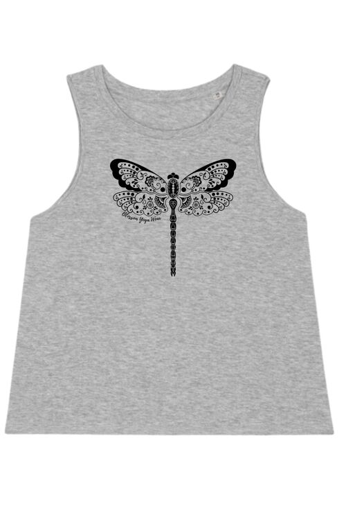 Grey Dragonfly Yoga Vest Top
