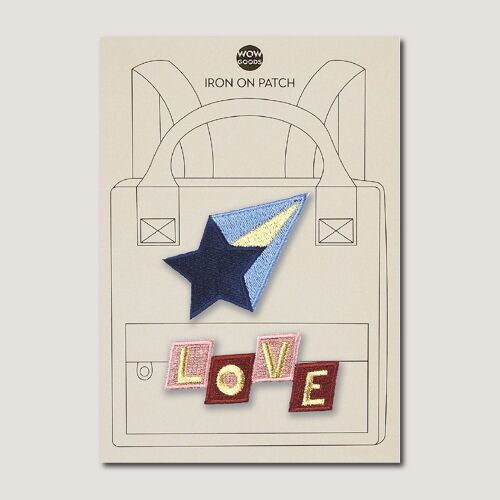 IRON ON PATCH - Star love