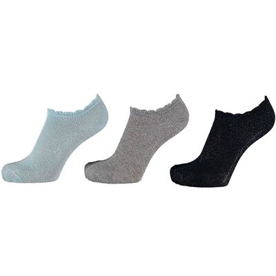 iN ControL 3pack LUREX sneakersocks - blue