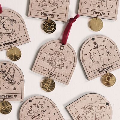 Wooden Zodiac Ornaments