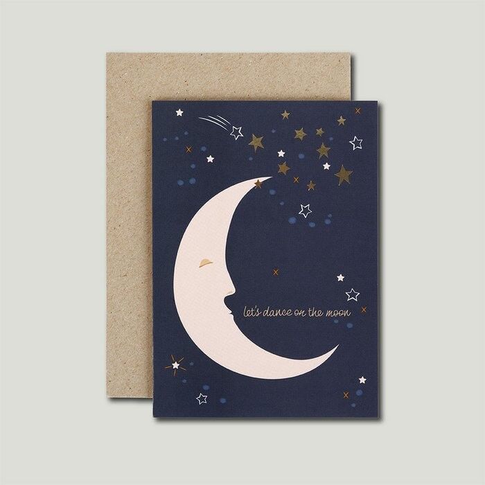 BIGLIETTO D'AUGURI - Balliamo sulla luna