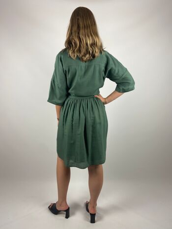 Robe oversize Kaki 100% Fibre de Soja 4