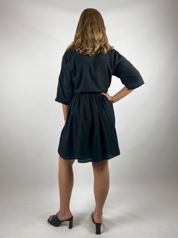 Robe oversize Noir 100% Fibre de Soja 4