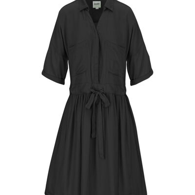 Übergroßes Kleid Schwarz, 100 % Sojafaser