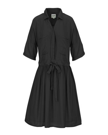 Robe oversize Noir 100% Fibre de Soja 1