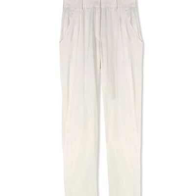 Pantaloni Pizzico Ecru 100% Fibra Arancio