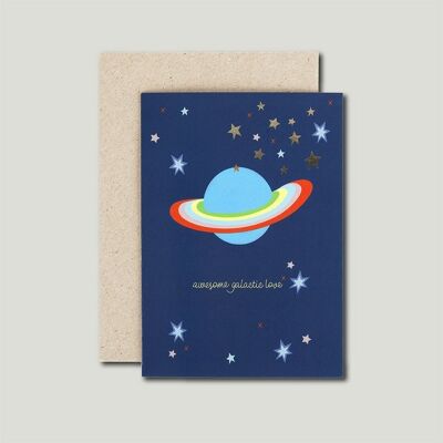 GREETING CARD - Awesome galactic love