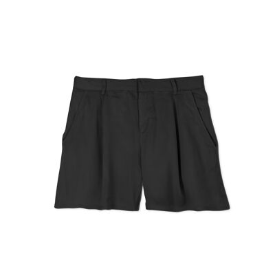 Schwarze Pincer-Shorts aus 100 % orangefarbener Faser