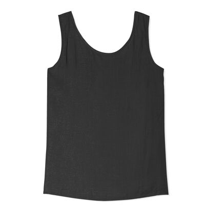 Schwarzes Tanktop aus 100 % Sojafaser