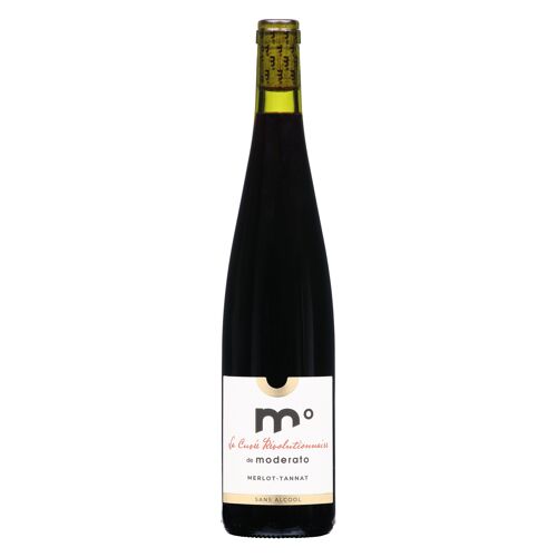 La cuvée révolutionnaire de moderato - vin rouge sans alcool - Merlot Tannat