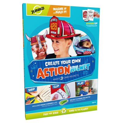 JUNKO Create Your Own Action Helmet - Craft Kit & Make-Believe Play