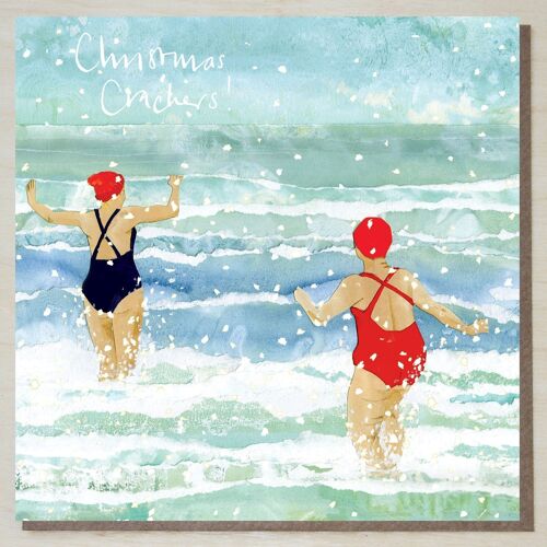 Christmas Crackers (wild swimming card)