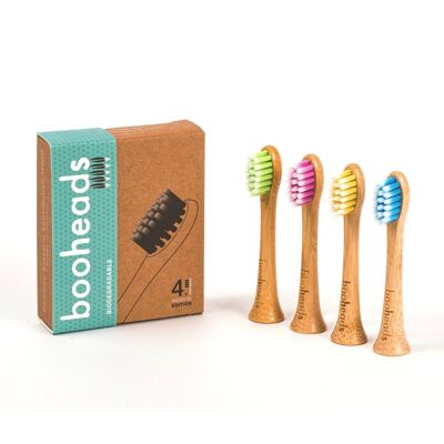 Elektrische Zahnbürstenköpfe aus Bambus, kompatibel mit Sonicare* | Polish Clean 4PK Multi
