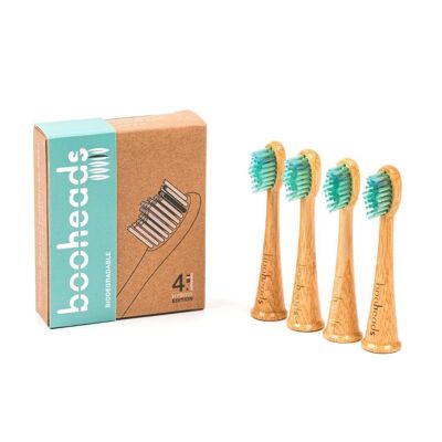 Soniboo – Elektrische Zahnbürstenköpfe aus Bambus, kompatibel mit Sonicare* | Hybrid Clean 4PK