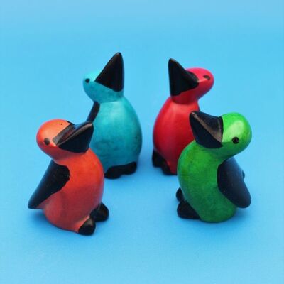 Kleiner bunter Pinguin - Speckstein