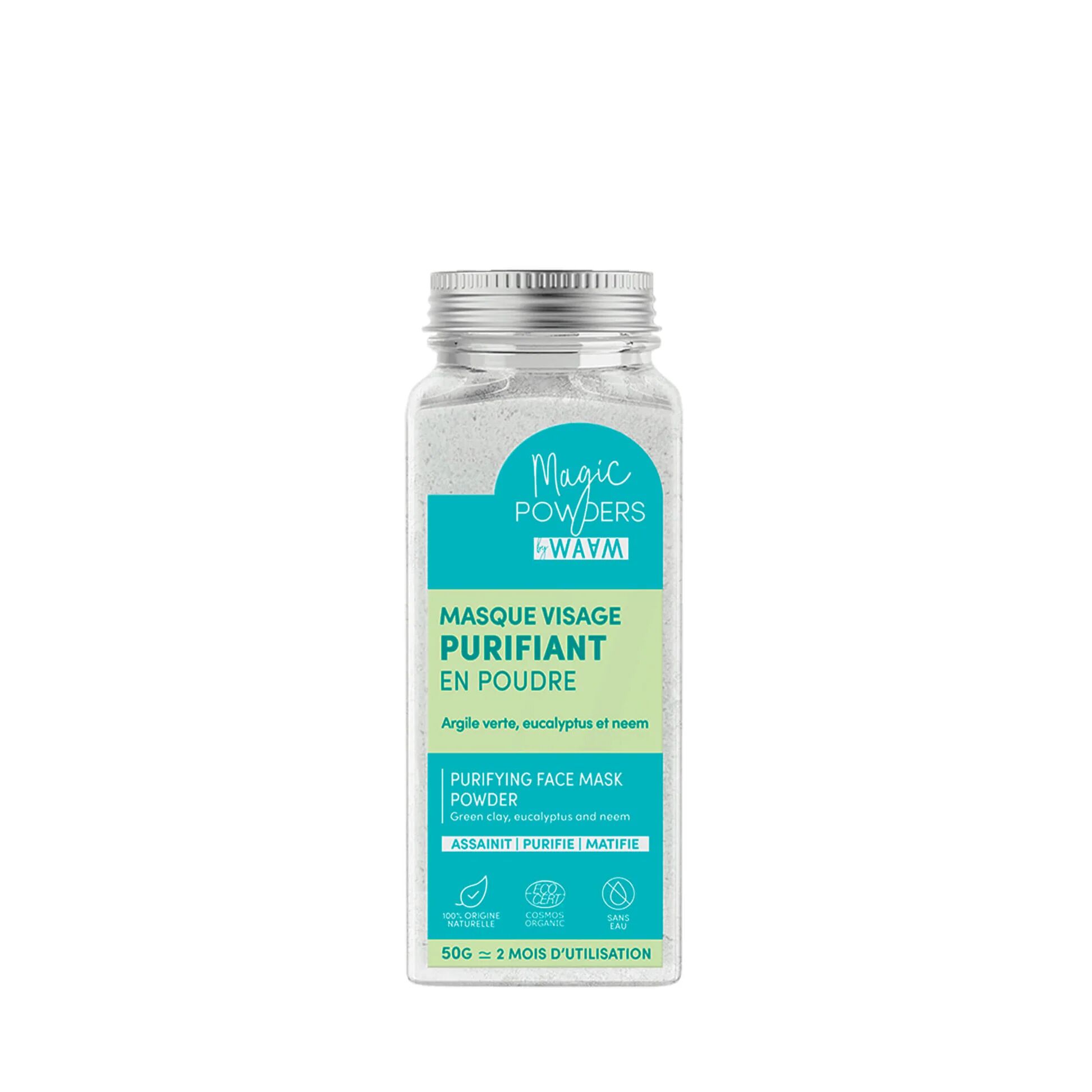 Purifying powder face mask