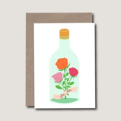 GREETING CARD - Message in a bottle