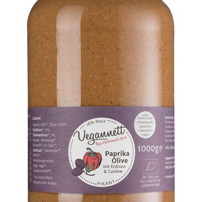 Organic pepper-olive spread with nut butter, 1000g