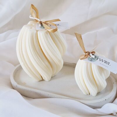 Twirl Spiral Soy Wax Christmas Candle
