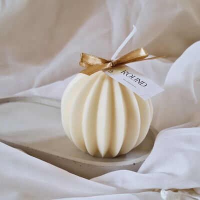 Sweet Orange and Sage Round Soy Wax Decorative Candle