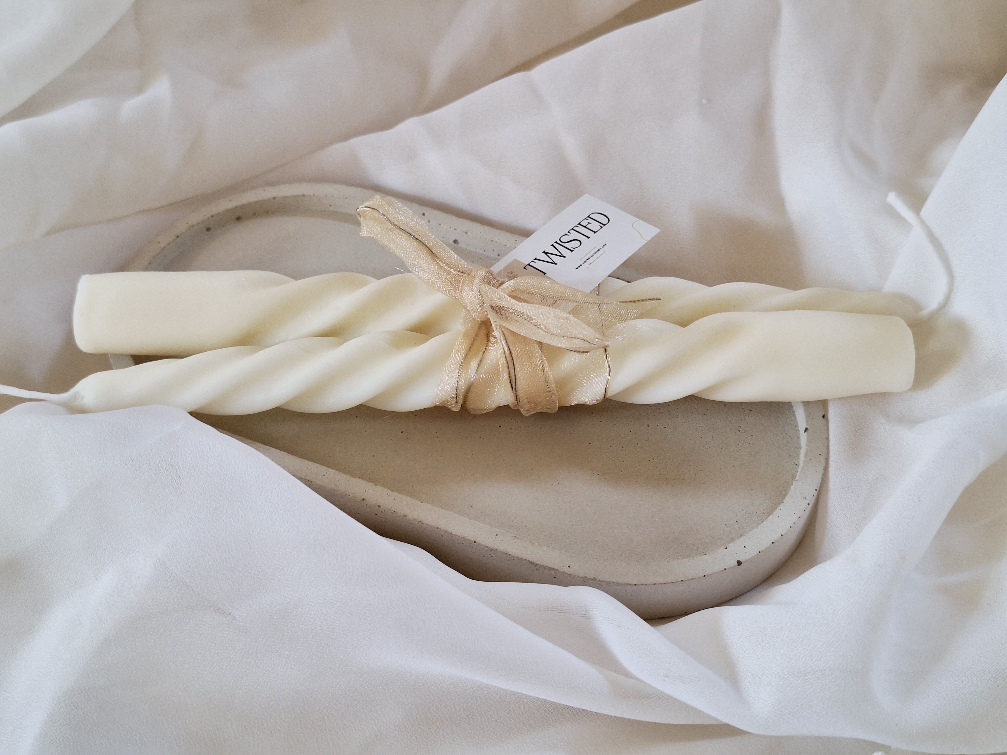 Velas de cera de soja twisted de ylang-ylang y jazmín