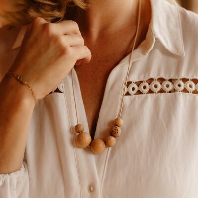 Collier en bois de hêtre Naturals