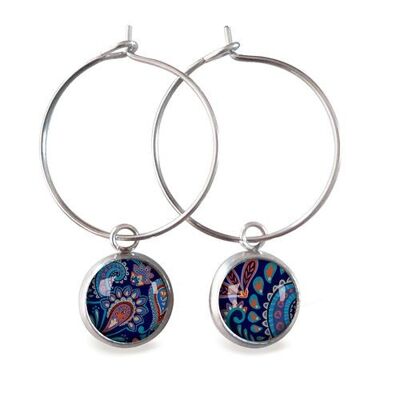 Silver surgical stainless steel hoop earrings - Cashmere