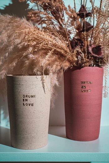 Vase DRUNK IN LOVE - GRÈS BLANC 2