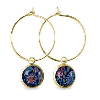 Gold surgical stainless steel hoop earrings - Cashmere