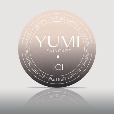 YUMI Skincare window sticker
