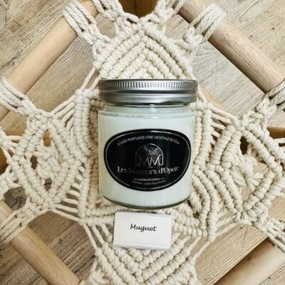 MUGUET scented candle, Soy vegetable wax, 150gr