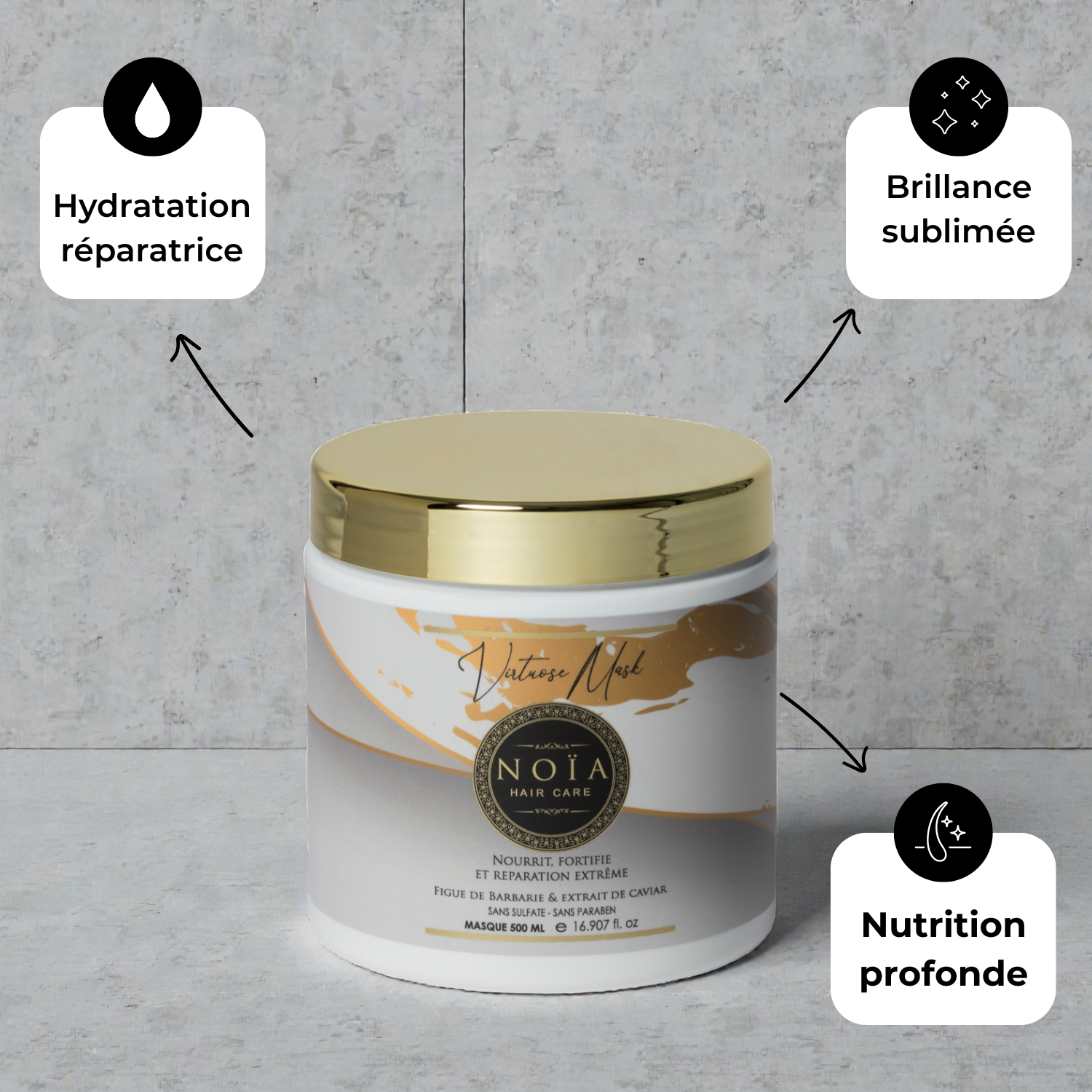 Coffret Virtuose NOÏA Hair – Routine Nutrition Intense & Réparation – Shampoing, Masque & Sérum