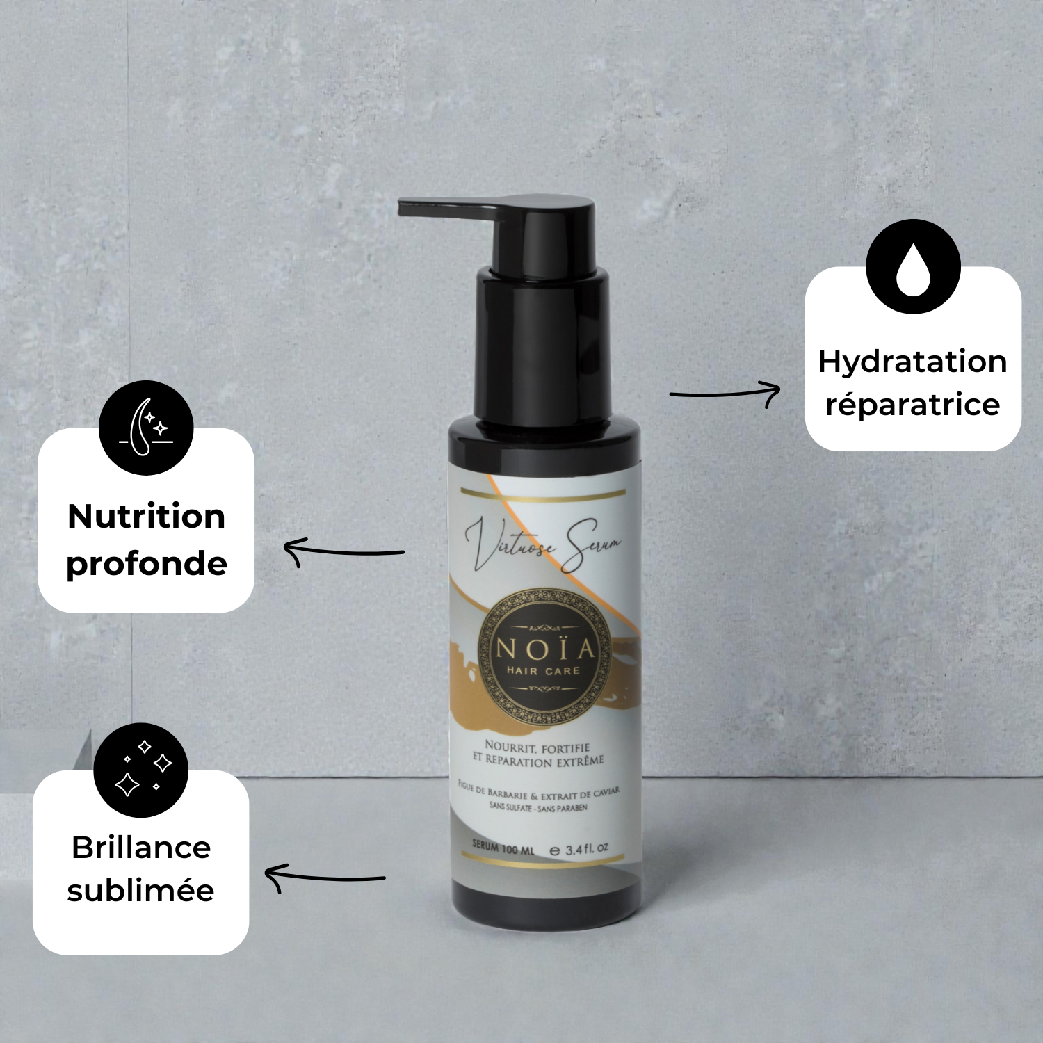 Coffret Virtuose NOÏA Hair – Routine Nutrition Intense & Réparation – Shampoing, Masque & Sérum